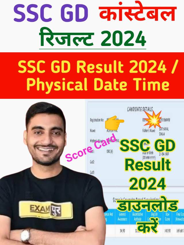 SSC GD Result 2024 Live Updates : आज जारी हो सकता है रिजल्ट