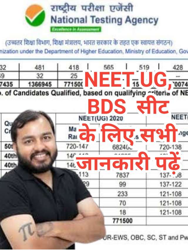 NEET Cut-Off 2024 BDS :इतने नंबर पर बीडीएस सरकारी कॉलेज